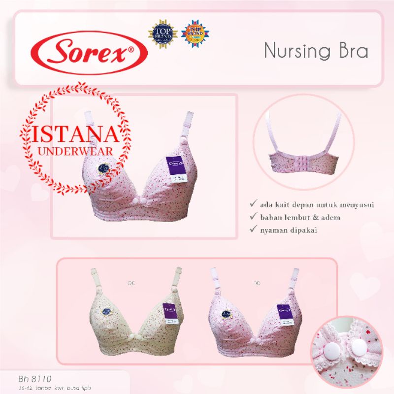 Nurshing Bra Sorex tanpa busa motif / Bh menyusui sorex motif 8110