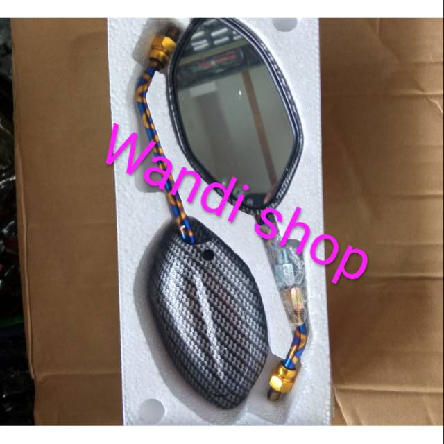 Spion beat carbon tangkai blue xxx Vario Beat esp Scoopy fi Sonic