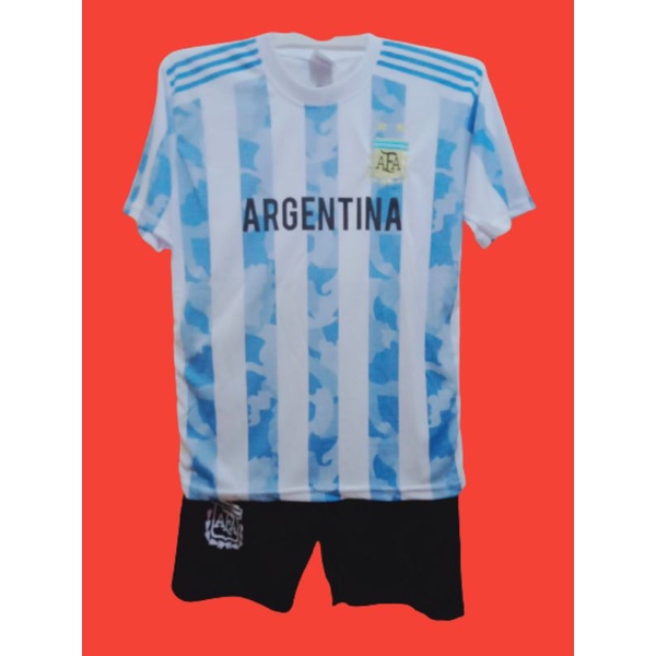 Kaos Jersey Bola stelan Anak Timnas ARGENTINA /Jersey Bola Negara ARGENTINA /Jersey Bola Piala Dunia 2022  Ukuran all Size Anak Umur 12/14 Thn