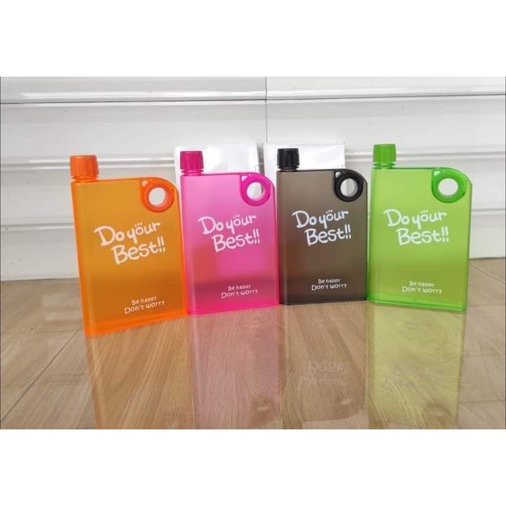 [READY STOK] Botol Minum 450 ml Doff Gepeng Do Your Best BPA FREE Tahan air panas