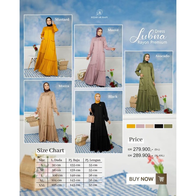 dress gamis wanita muslim terbaru ori lubna dress wanita cantik arrafi