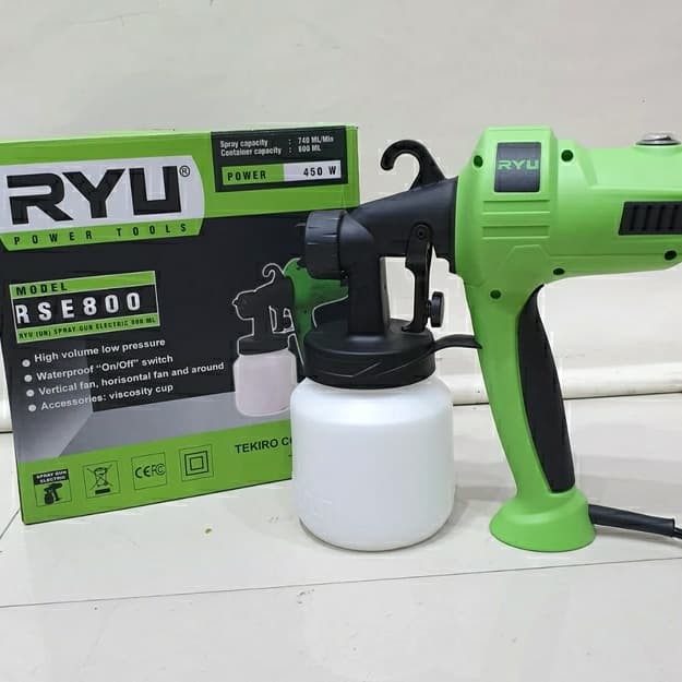 RYU Spray Gun Electric RSE800 Tabung Bawah - Spray gun Elektrik Zoom