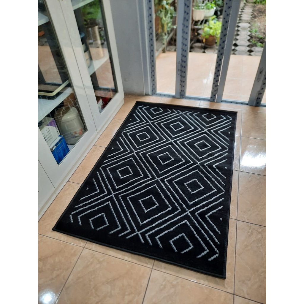 MAROC Karpet Lantai 100x150 Midnight Monokrom - MIDNIGHT 03-3