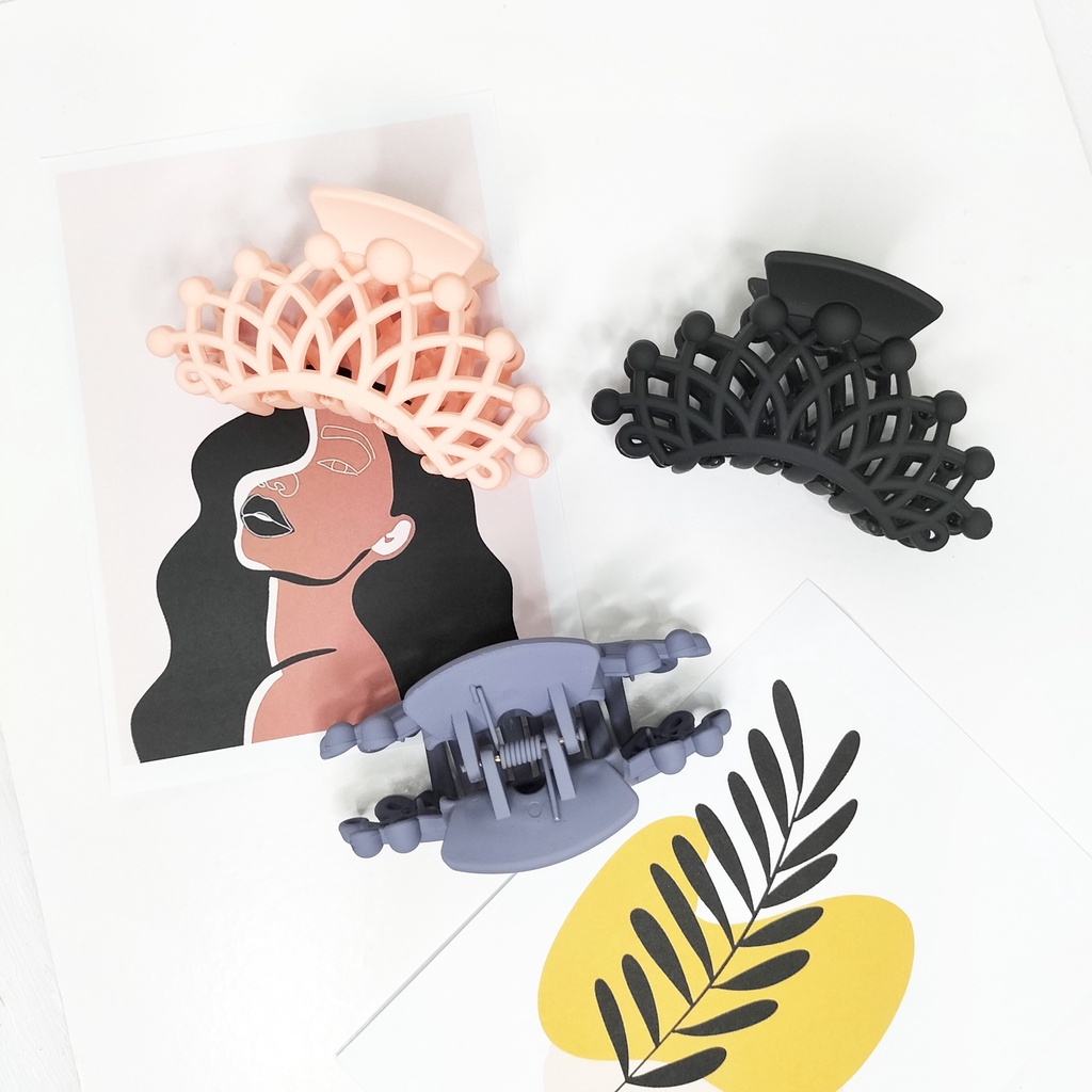 Paket jedai doff isi 3 jepit crown rambut korea jedai Original polos aksesoris rambut murah jepit badai jedai hercules jedai doff jumbo pita aksesoris rambut korea