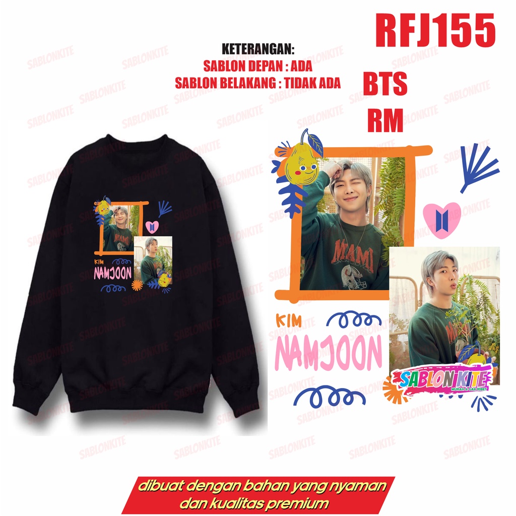 MURAH!!! SWEATER FOTO RFJ155 TAEHYUNG JUNGKOOK JIMIN JHOPE JIN NAMJOON SUGA