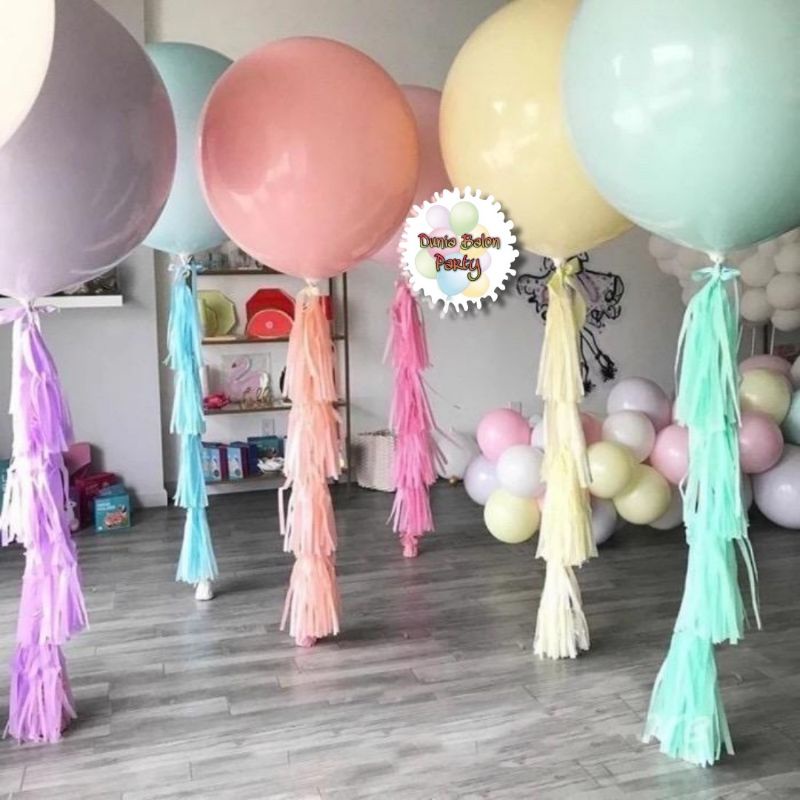 Balon Latex Macaron Jumbo / Balon Doff Pastel Macaron 18 Inch