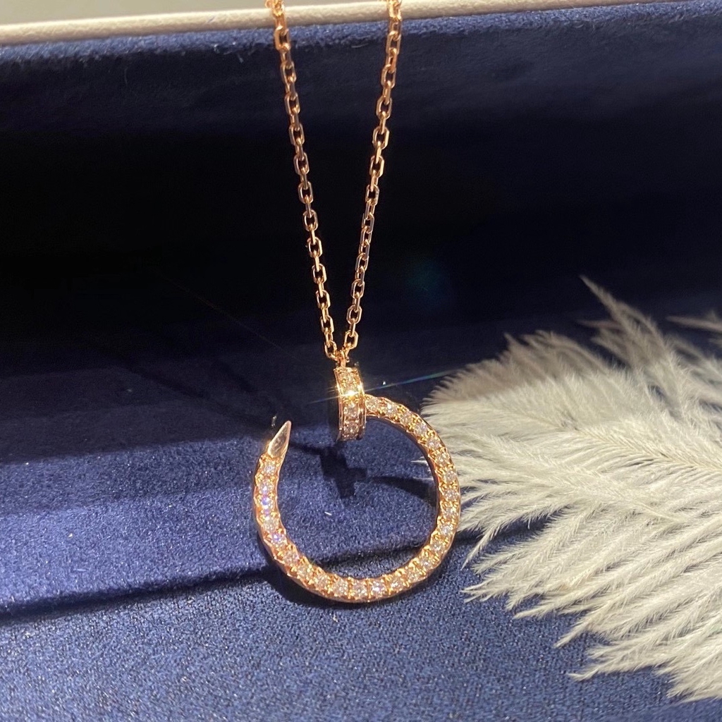 2021 Kalung Rantai Titanium Steel Lapis Rose Gold 18K Desain Minimalis Mewah Untuk Wanita