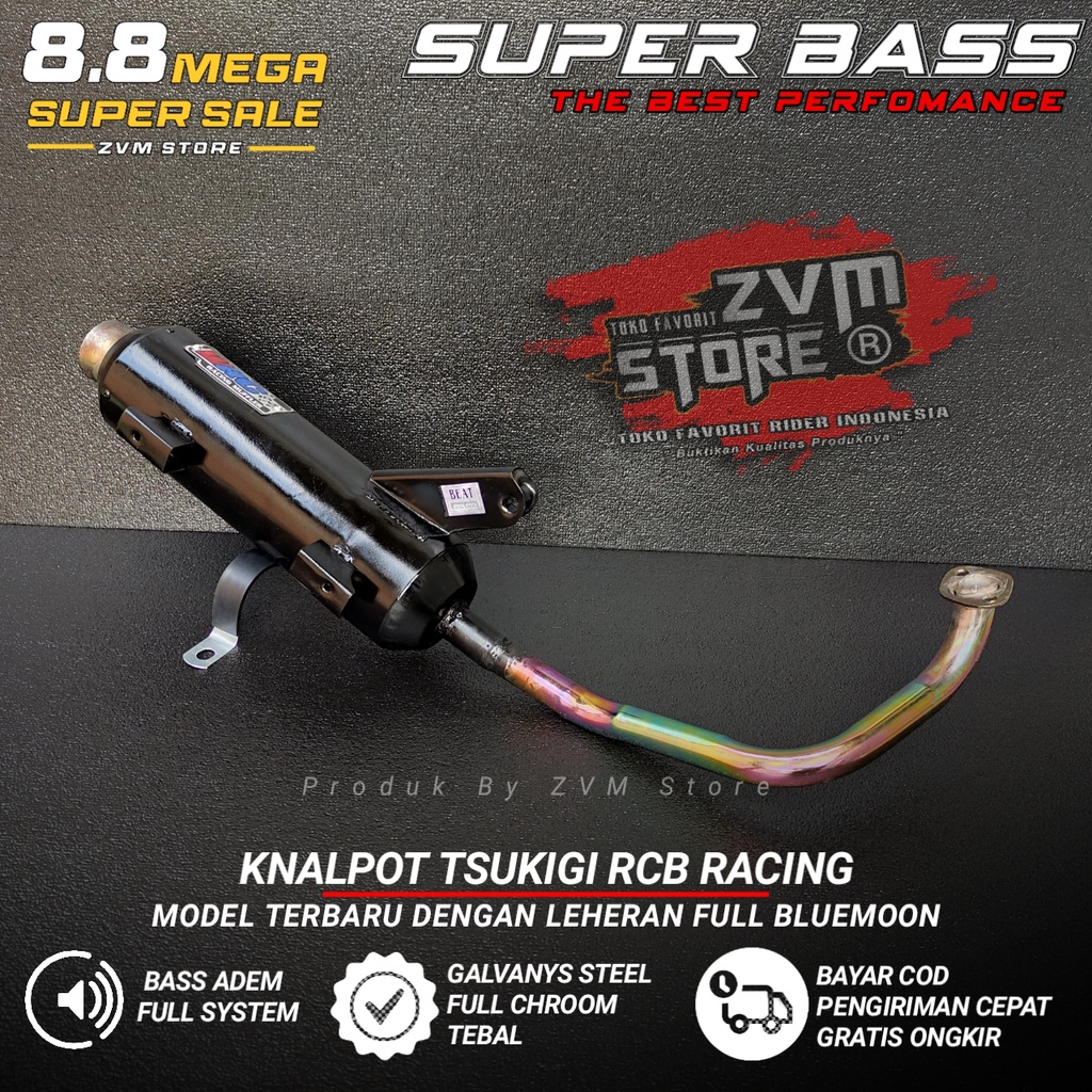Knalpot Beat Karbu Fi Street Fi Racing 2020 2021 Murah Hitam Blue Moon