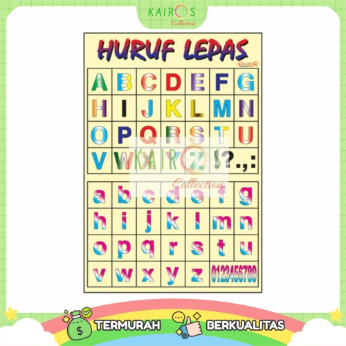 Poster Anak Belajar Huruf Lepas