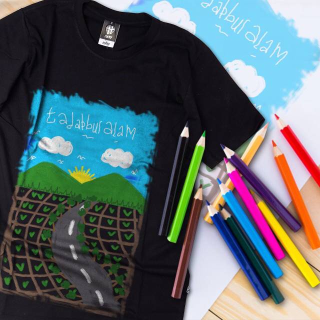 Kaos Distro/GRATIS MASKER ( Tadabbur alam) /original produk HATF Bandung