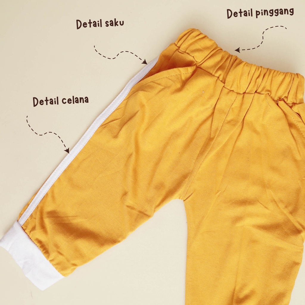 Nuna Store baju anak perempuan baju anak laki laki / Setelan Polos KAOS LIST PANJANG / setelan unisex Usia 0-3 Tahun