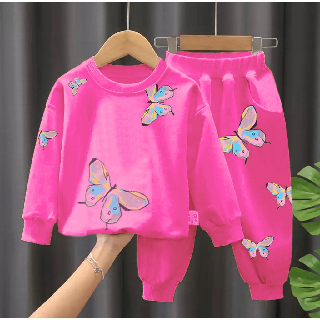 SETELAN SWEATER KUPU-KUPU ANAK MURAH TERLARIS