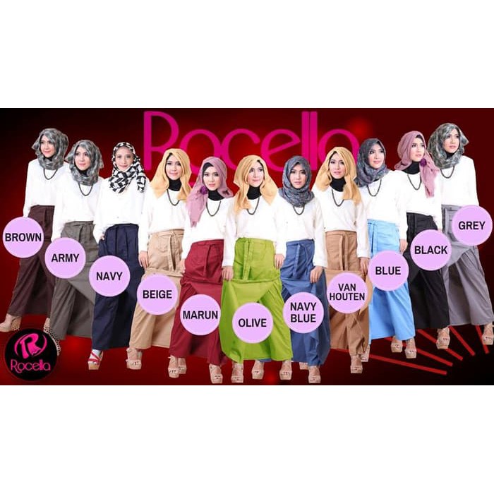 ROCELLA Rok Celana (S-M) Muslimah/Kerja/Gaul/Kuliah