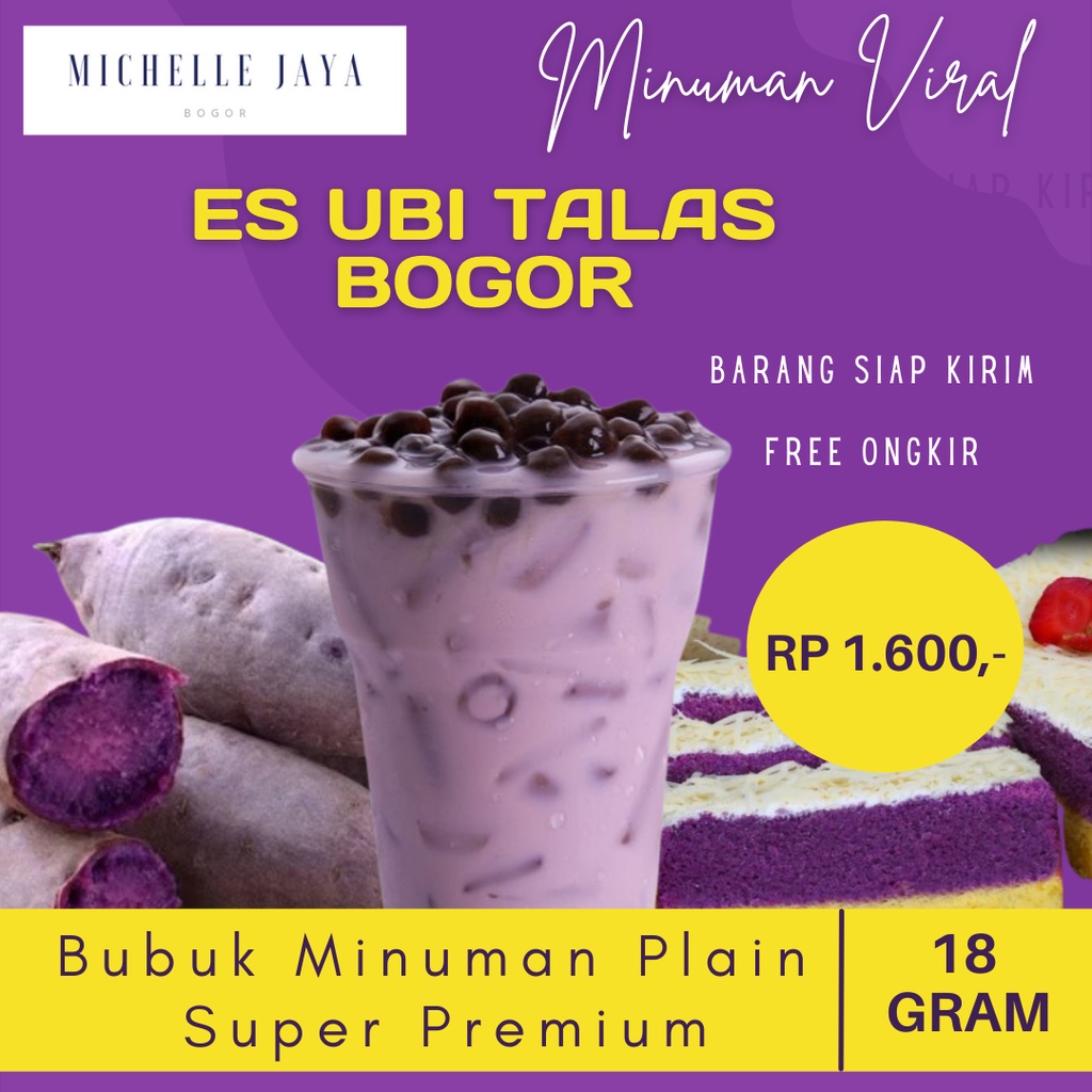 

Powder Drink Es Ubi Ungu Viral 18 Gram / Plain / Bubuk Minuman Rasa