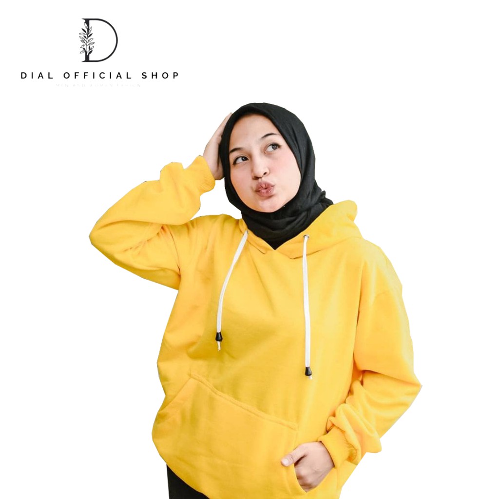 Dial Sweater Natural Hoodie Wanita Pria Unisex | Jaket Sweater Wanita | Suwiter Wanita Pria Tebal-Mustard