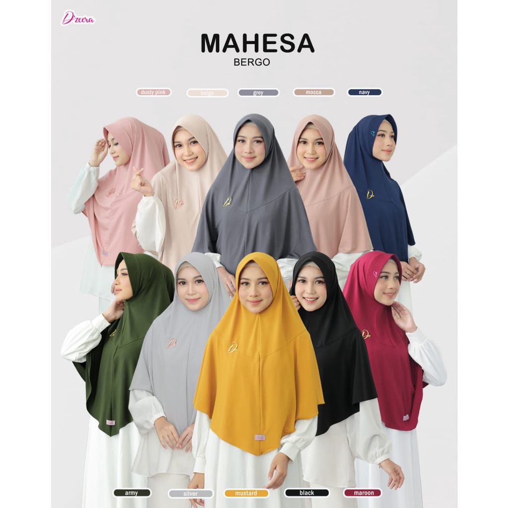 Bergo Shireen dan Bergo Mahesa by dzeera - hijab instan - kerudung berego - hijab jersey