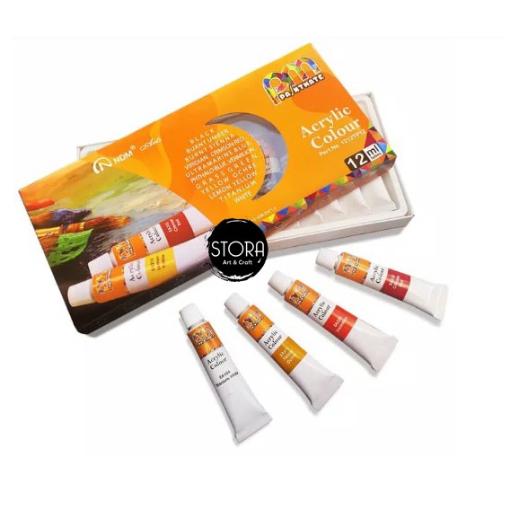 

Cat Acrylic Lukis Craft Colour 12ml Akrilik Set 12 Warna