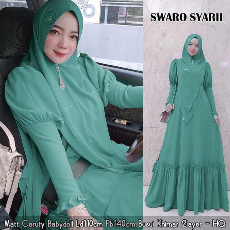 Swaro syar'i set hijab ceruty