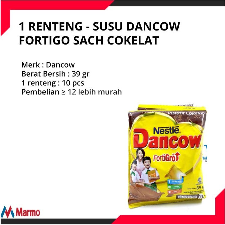 

SUSU DANCOW FORTIGO COKELAT 39 gr x 10 pcs - 1 RENTENG