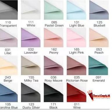 

ATF [5 lembar] Plain soft pastel Flower wrap/kertas bunga/cellophane - FWV➦☂ (Terkini)