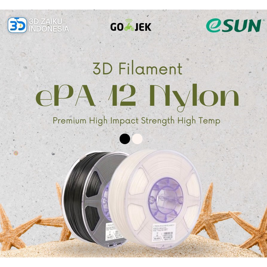 eSUN 3D Filament ePA 12 Nylon Premium High Impact Strength High Temp