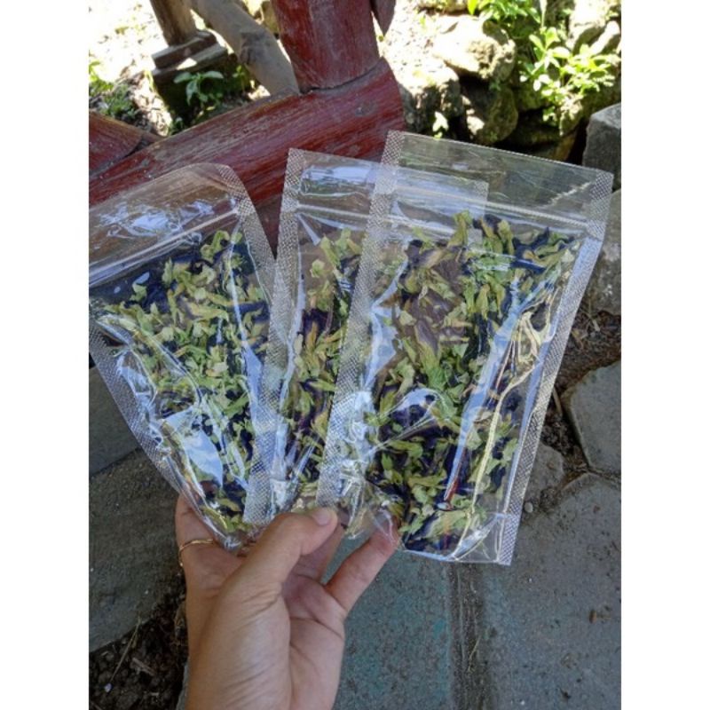 

Teh bunga Telang Kering Tumpuk premium 10gram