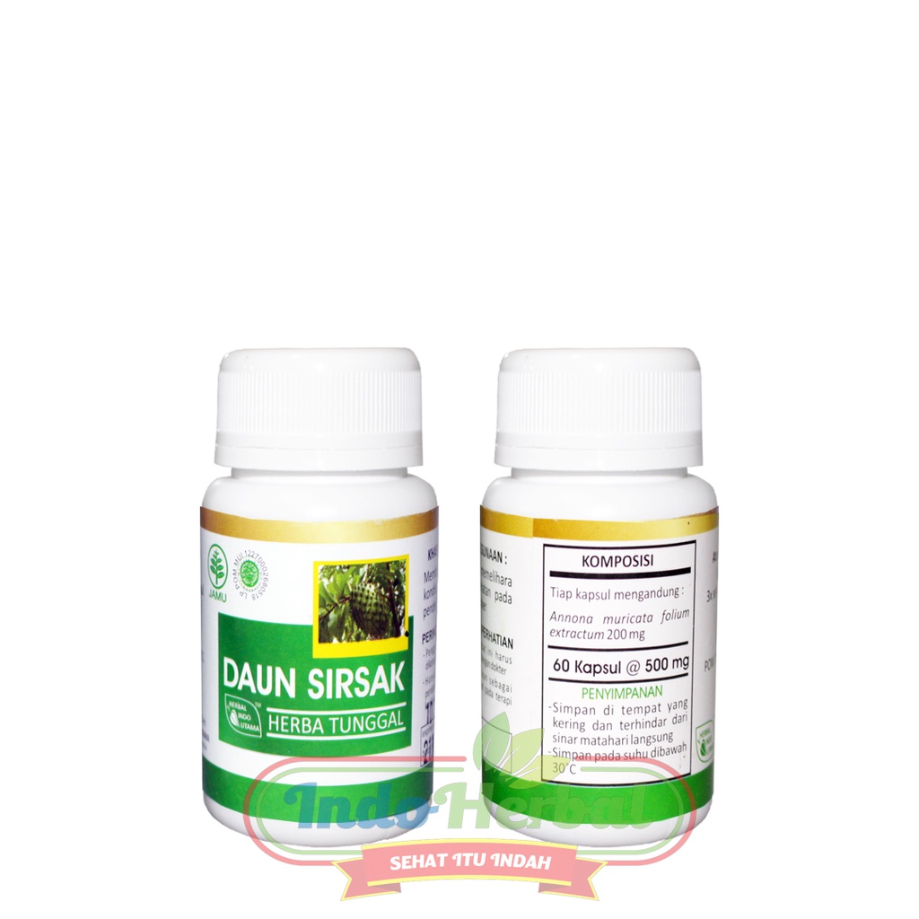 Herbal Ekstrak Daun Sirsak  HIU 60 Kapsul