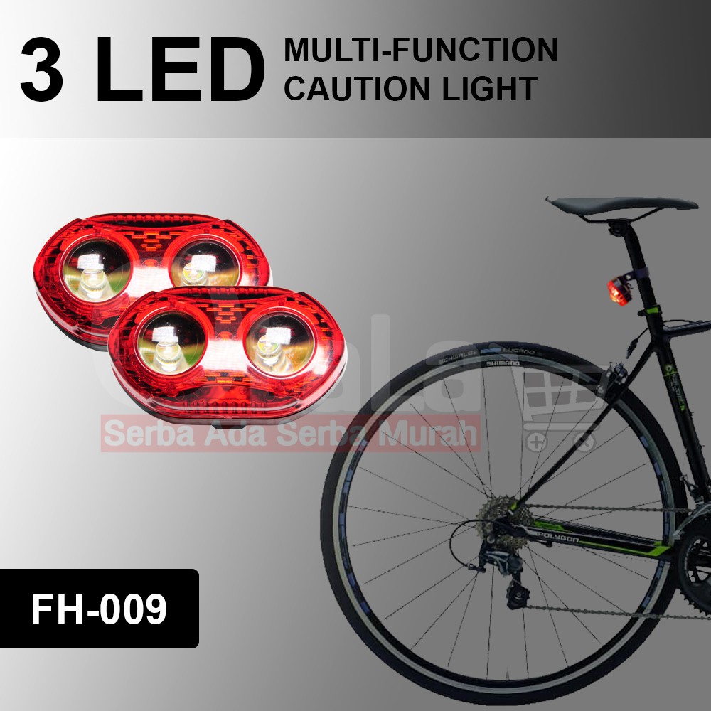 LAMPU SEPEDA BAGIAN BELAKANG PAKAI BATERAI FH-009