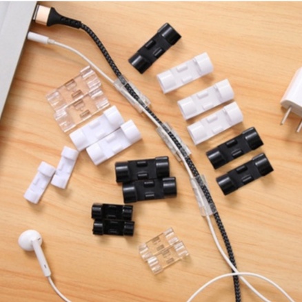 ONLYONE12 Klip Tempel Kabel Organizer Isi 20pcs / Klip Perapih Kabel / Cable Clip / Clip Kabel Serbaguna