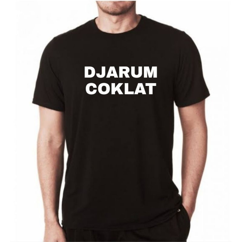 baju kaos hitam t-shrit djarum coklat