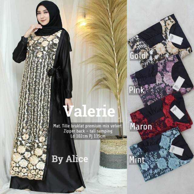 Gamis tile brokat