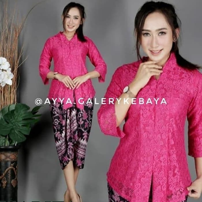 setelan kebaya brokat floy rok lilit