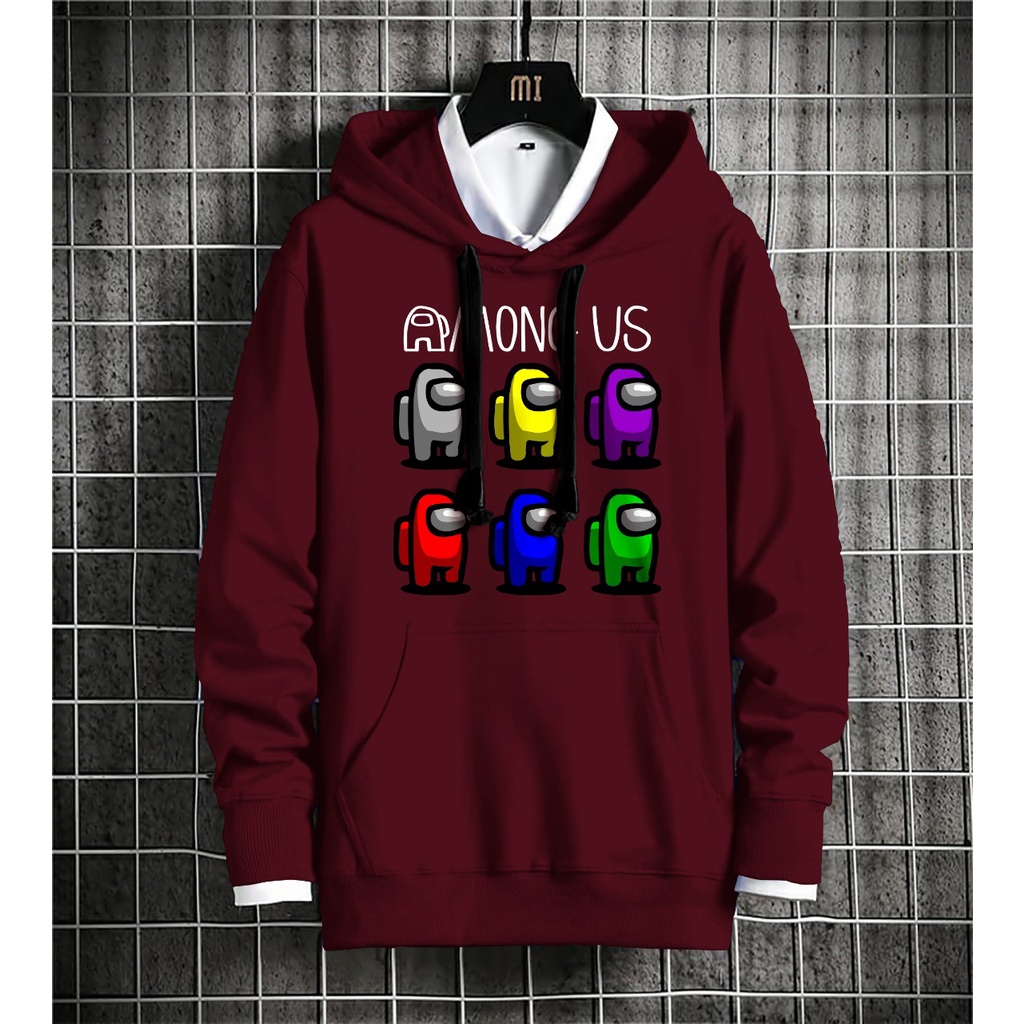 HOODIE ANOUN US PELANGI BAHAN FLEECE - A5GARD88