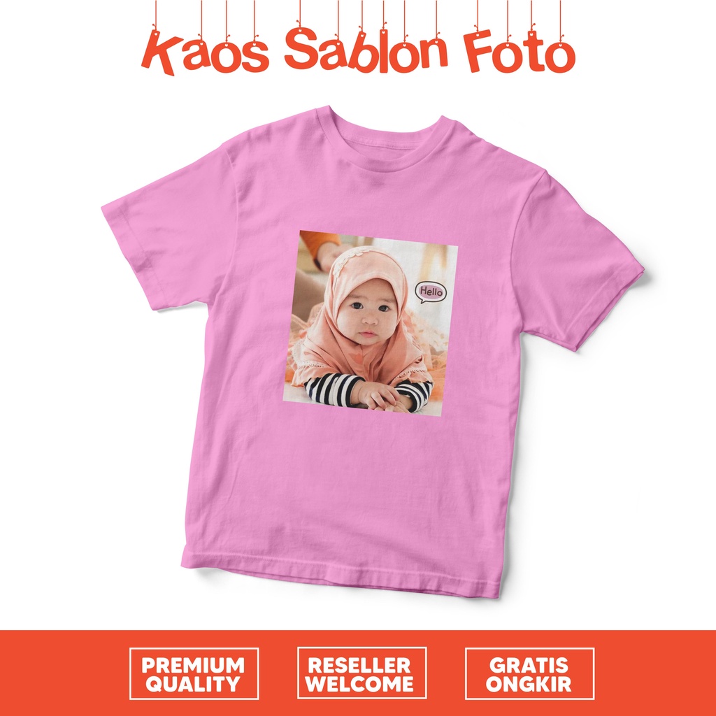 [KAOS ANAK] KAOS SABLON FOTO ANAK BEBAS CUSTOM COTTON COMBED FULL COLOR BEST QUALITY MURAH