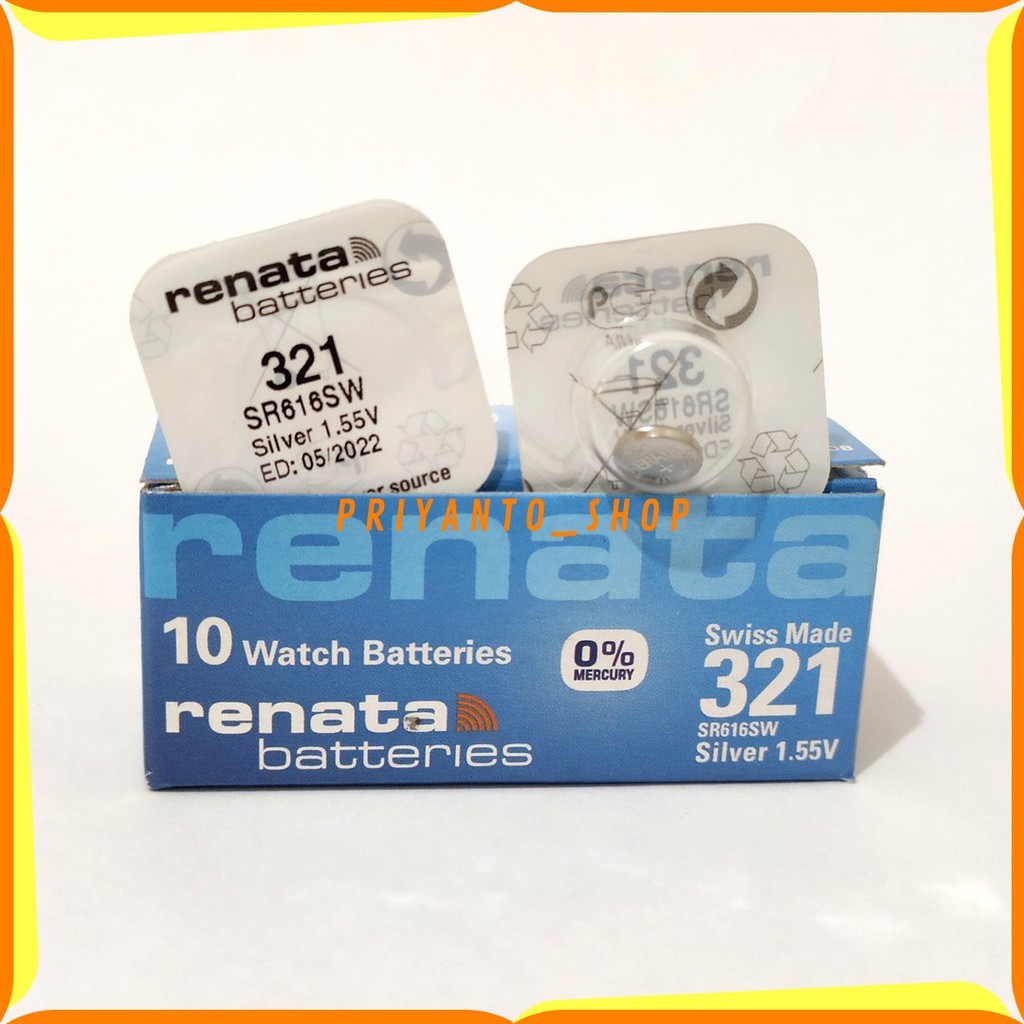 BATTERY BATERAI BATRE RENATA SR616SW SR616 SR 616 SW 321 ORIGINAL