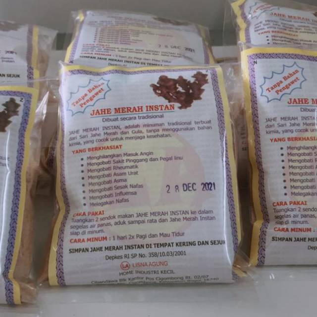 

Jahe merah instan gula batu