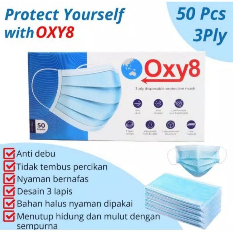 Masker Oxy8 mask 3ply