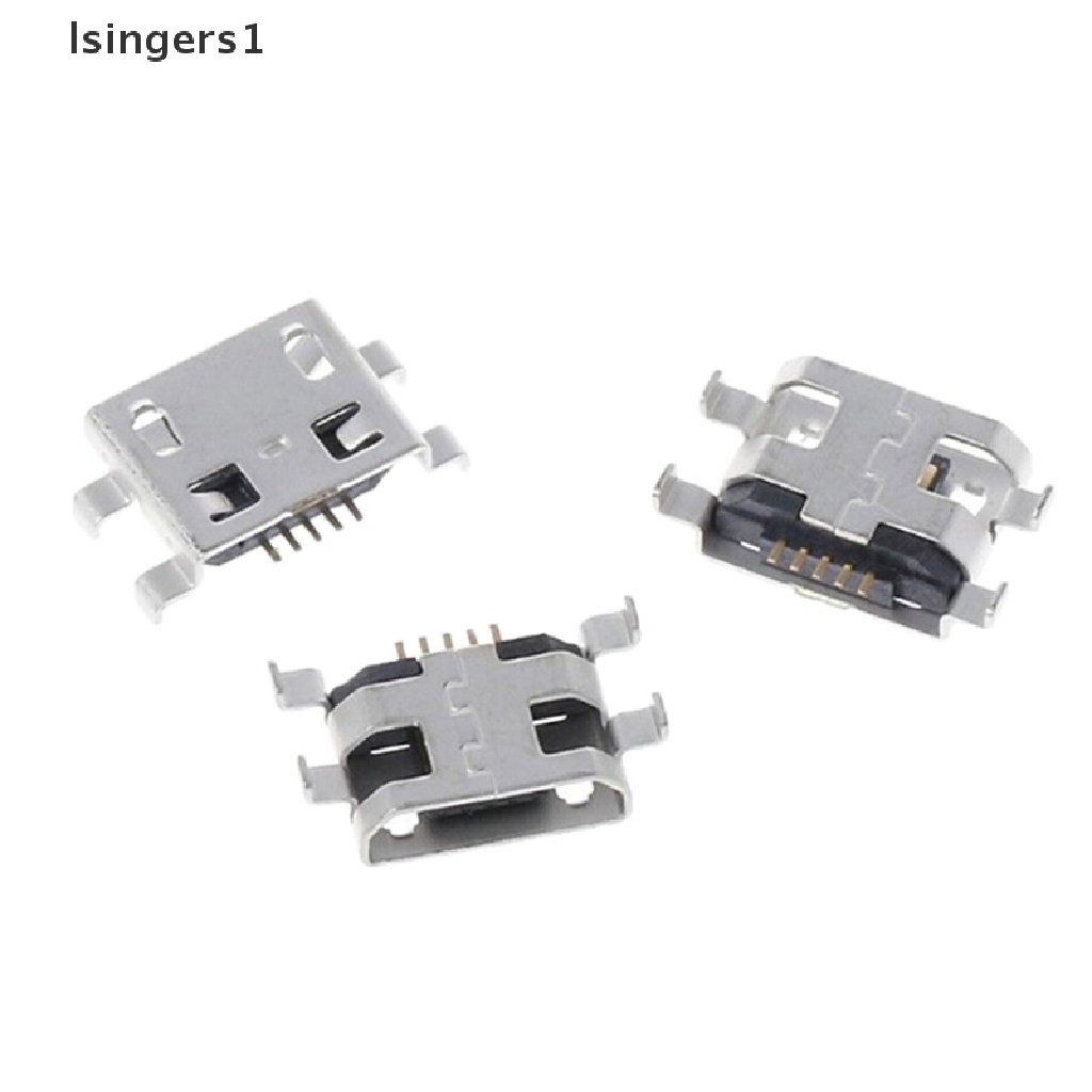 (lsingers1) 10 Pcs socket jack Konektor charger micro usb 5 pin female