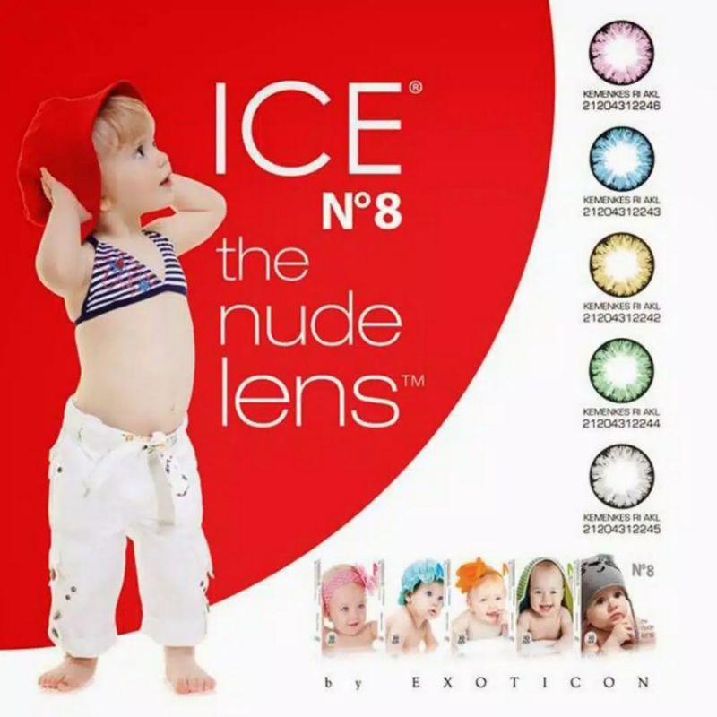 Softlens ICE N8 BABY EYES 16 MM NORMAL &amp; MINUS -6.50 S.D -10.00