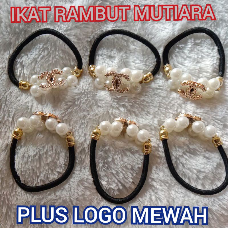 IKAT RAMBUT MUTIARA CHANL KUNCIR KUNCIRAN RAMBUT MUTIARA CHNL