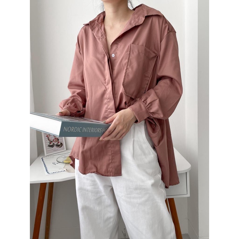 SIVALI Serin Shirt - Kemeja Oversize Wanita | Kemeja Kerja Formal Bahan Premium