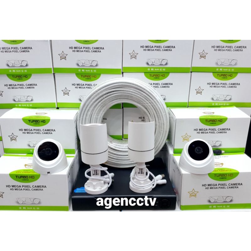 promo Paket cctv 4 channel 4 kamera lensa 5mp 1080p ic sony turbo hd lengkap siap pasang