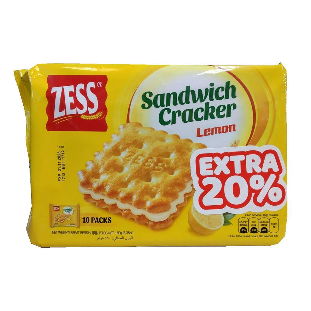 

ZESS SANDWICH CRACKER LEMON 180G