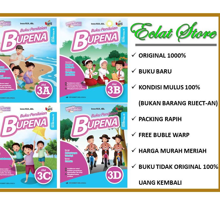 Super Populer BUKU BUPENA SD KELAS 3 ERLANGGA MURAH 3A 3B 3C 3D