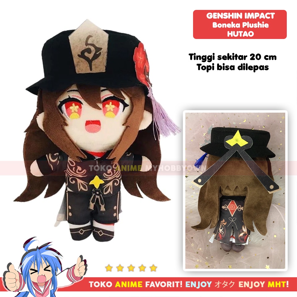 Boneka Anime Karakter Genshin Impact Hutao Plushie Doll