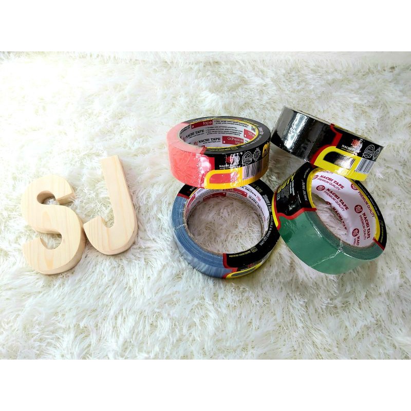 

Plakban Kain/Cloth Tape Nachi 35mm(1,5inch)12mtr Htm/Biru/Mrh /Hijau