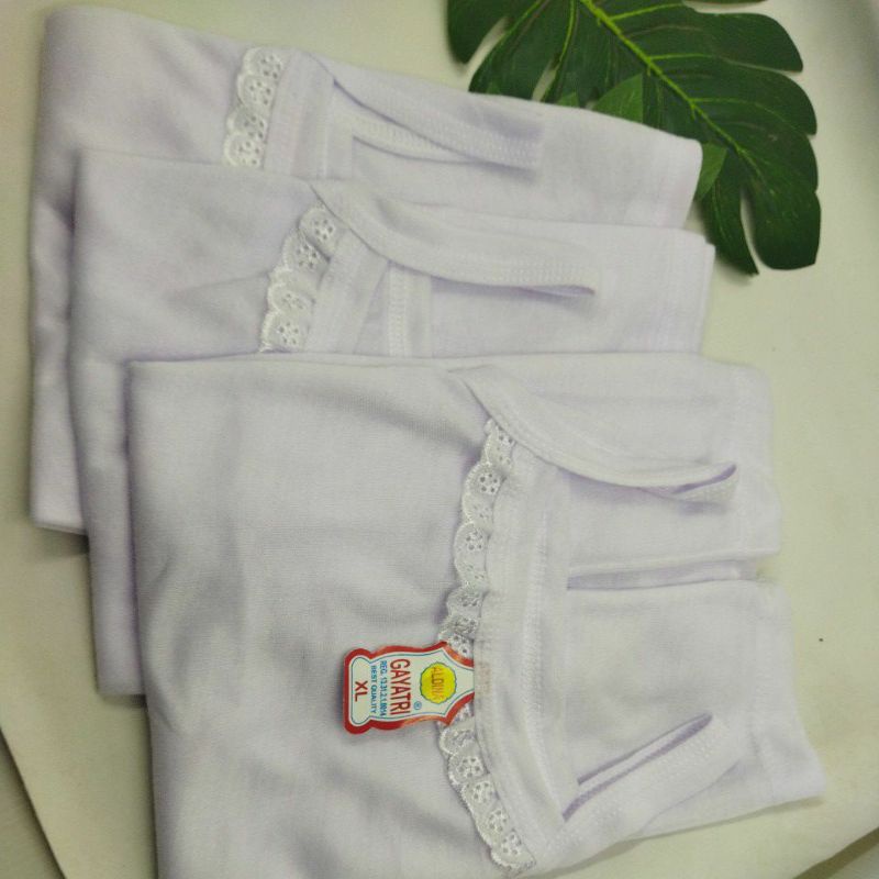 Singlet RENDA PUTIH  M L XL 3L Remaja / Singlet Anak Remaja Murah