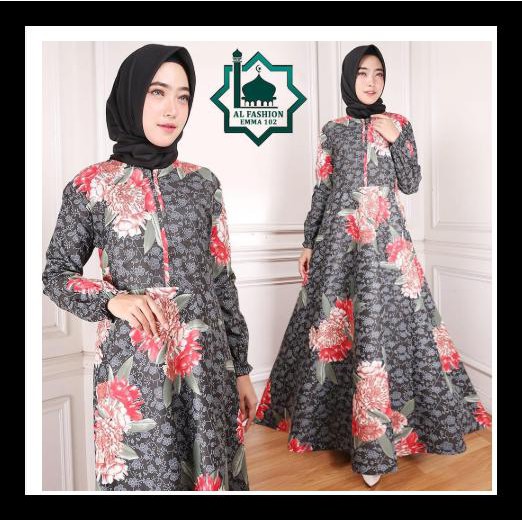 100% BERKUALITAS BAJU GAMIS WANITA TERBARU JUMBO PESTA SYARI LONG DRESS MUSLIM BUSANA 3 100%