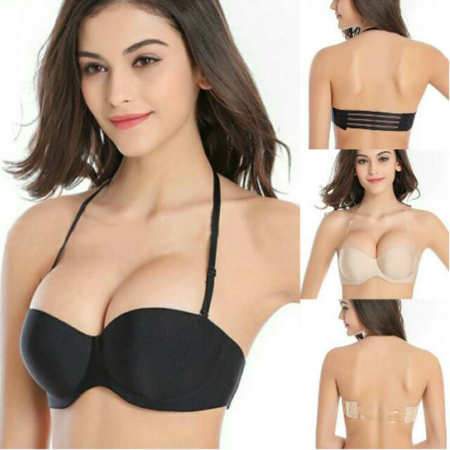 Kinarastorez - Bra busa Push Up seamless invisible strapless bh pesta tali transparan