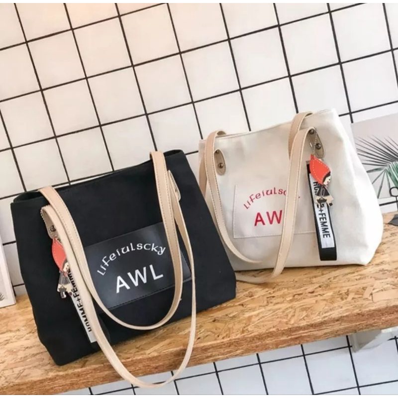 Tote Bag Wanita_Tote Bag Cute Korean Style_Tote Canvas Terbaru